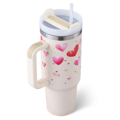Steel Spill Proof Vacuum Coffee Cup Tumbler With Lid Tapered Mug Gifts For Valentine Lover