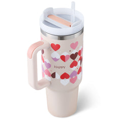 Steel Spill Proof Vacuum Coffee Cup Tumbler With Lid Tapered Mug Gifts For Valentine Lover