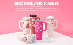 Steel Spill Proof Vacuum Coffee Cup Tumbler With Lid Tapered Mug Gifts For Valentine Lover