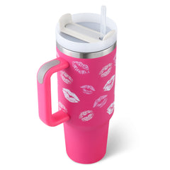 Steel Spill Proof Vacuum Coffee Cup Tumbler With Lid Tapered Mug Gifts For Valentine Lover
